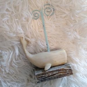 Blue Nautical Whale Wire Picture Holder